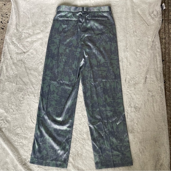 Wide leg trousers in abstract wave print W34 L34 - Picture 3 of 4